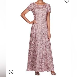 Alex Evenings embellished lace A-line gown